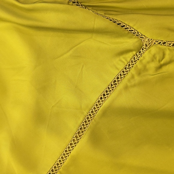 Satin Slip Dress in Chartreuse - Picture 7 of 14